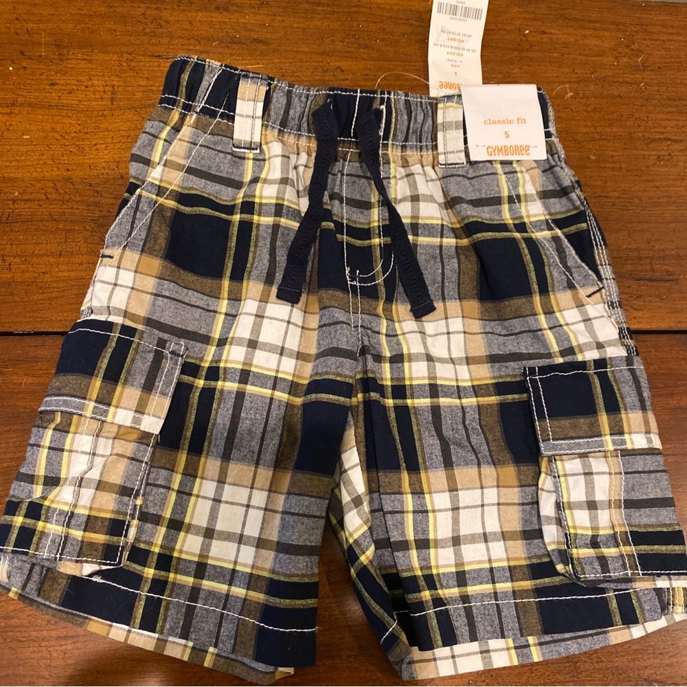 Gymboree boys cargo shorts classic fit size 5 NWT